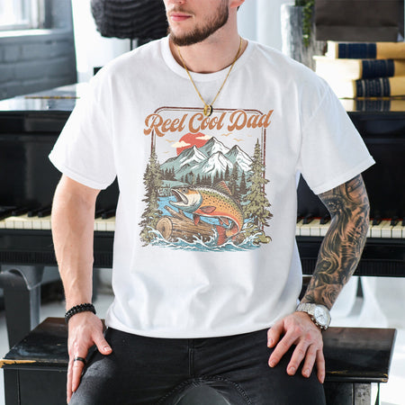 Reel Cool Dad Fishing Shirt, Funny Father's Day Tee for Him