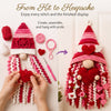 DIY Seasonal Crochet Door Hanger Kit, Holiday Gnome Wall Decor