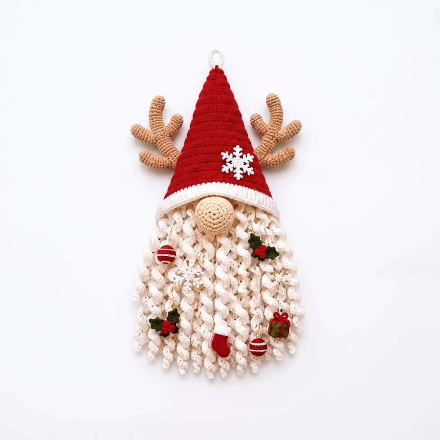 DIY Seasonal Crochet Door Hanger Kit, Holiday Gnome Wall Decor