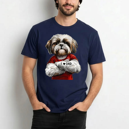 Shih Tzu Dad T-Shirt, Funny Dog Lover Tee for Father's Day