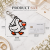 Silly Goose Bride Walking With Wine - Embroidered Patch Keychain
