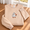 Silly Goose Bride Walking With Wine Glass - Embroidered Classic Unisex Sweatshirt