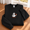 Silly Goose Bride Walking With Wine Glass - Embroidered Classic Unisex Sweatshirt