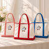 Silly Goose Bride With Wine Glass Embroidered - Two-Tone Canvas Tote Bag
