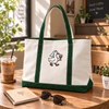 Silly Goose Bride With Wine Glass Embroidered - Two-Tone Canvas Tote Bag