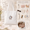 Silly Goose Bride Walking With Wine - Embroidered Tote Bag