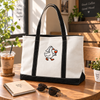 Silly Goose Bride With Wine Glass Embroidered - Two-Tone Canvas Tote Bag