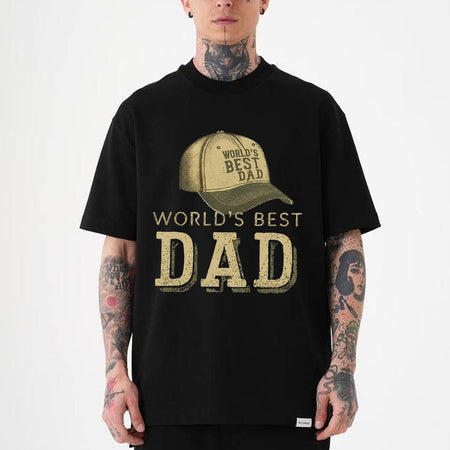 World's Best Dad T-Shirt, Retro Cap Graphic, Father's Day Gift Tee