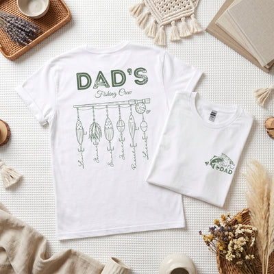 Personalized Dad Fishing Shirt, Custom Name Lures Tee, Reel Cool Dad Gift